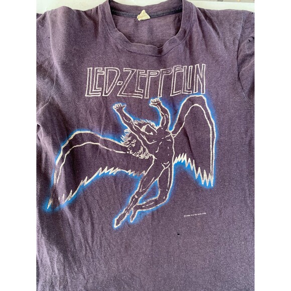 1984 Led Zeppelin Band Shirt Vintage 80s Icarus Concert Tour Single Stitch M - Picture 2 of 10
